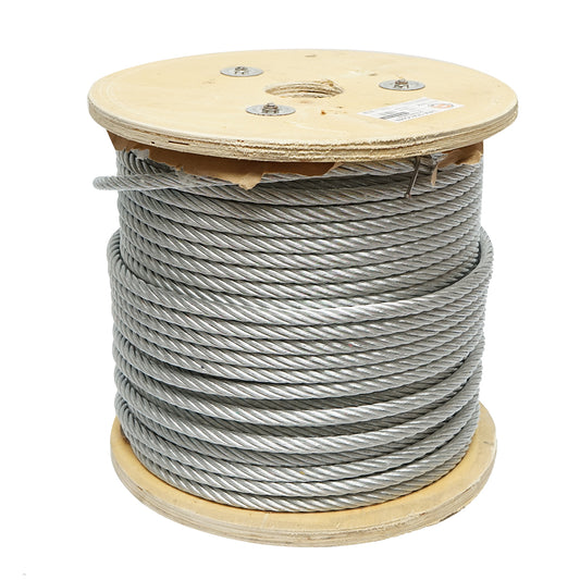 10 mm-es horganyzott acélkábel, 6x37 huzal, maximális terhelés 5220 kg, súly 34,6 kg, 100 m/tekercs.