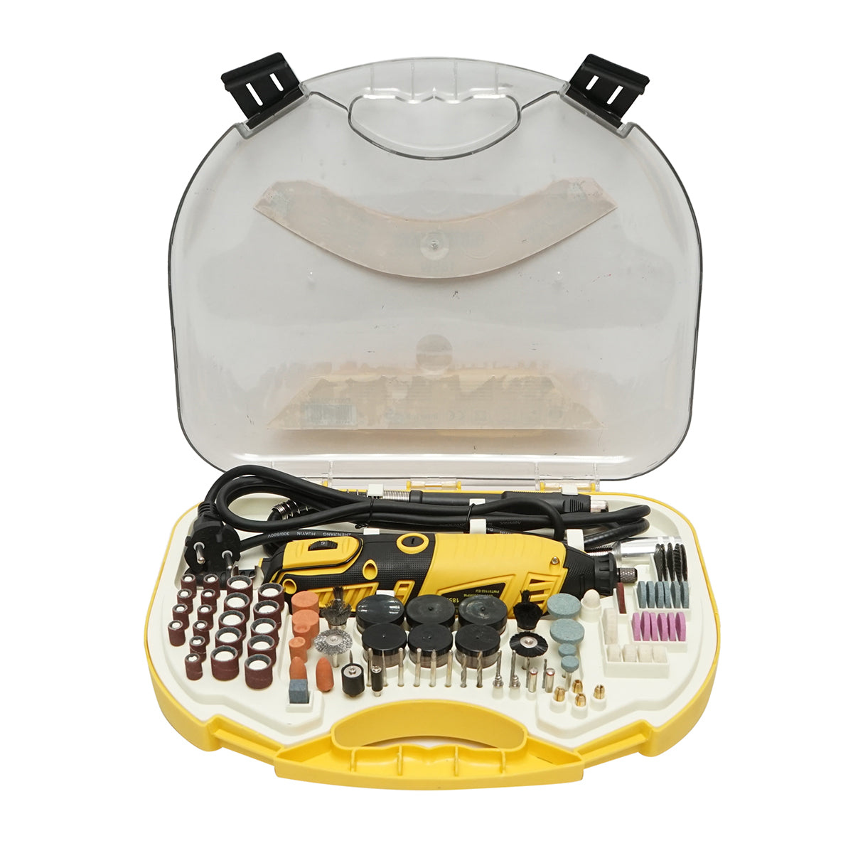 Mini marókészlet 185W, 220V biax típusú, 9 sebességes fogaskerék 8000-35000rpm 211 db Crownman