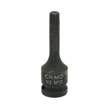 Breckner Germany M10 Spline ütő bitdugókulcs 78mm, 1/2 inch négyzet Cr-Mo