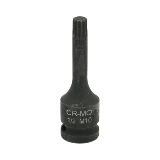 Breckner Germany M10 Spline ütő bitdugókulcs 78mm, 1/2 inch négyzet Cr-Mo