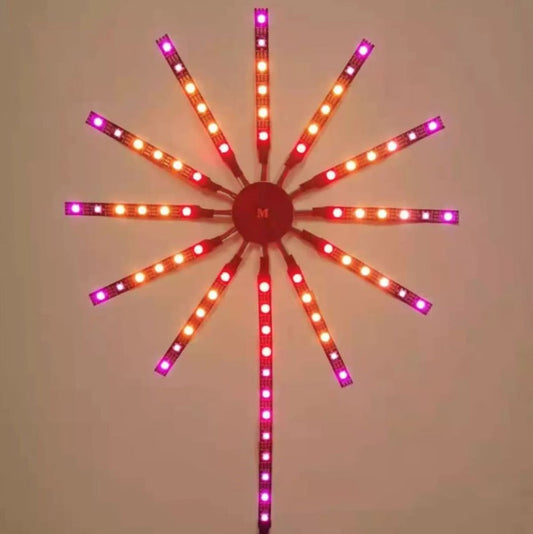 LED szalag tűzijáték modell 11x0.5+1x2m 5V, USB, bluetooth, hangvezérlés, RGB+IC alkalmazás Breckner Germany