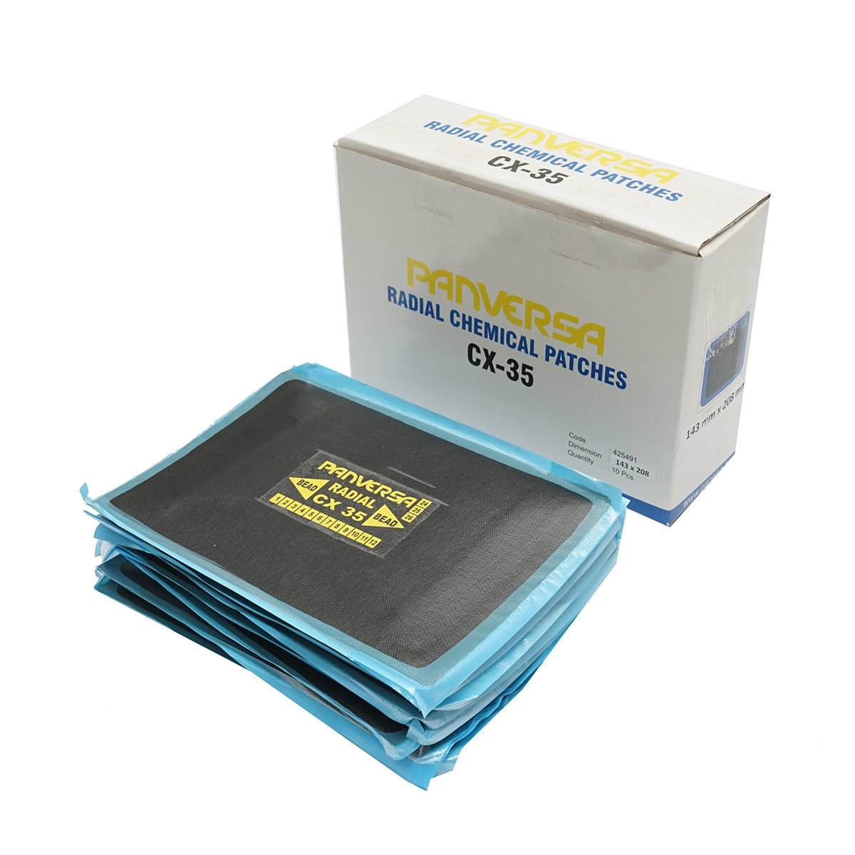 Radiális gumiabroncs vulkanizációs javítófoltok 143x208mm CX-35 Panversa