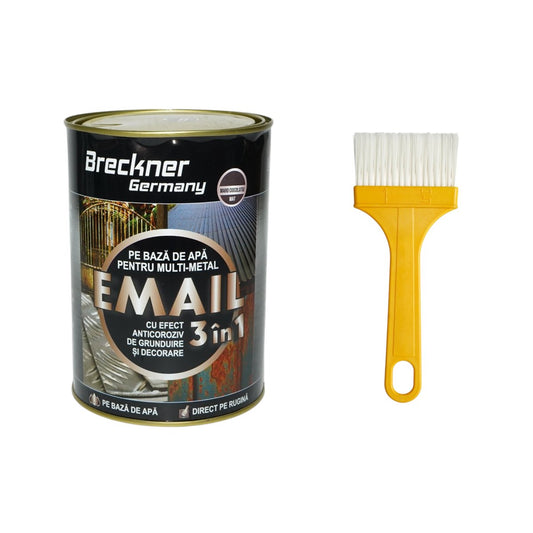 Breckner Germany 3 az 1-ben rozsdagátló zománc festék csokoládébarna matt fém 2kg, közvetlenül a rozsdára, vízalapú