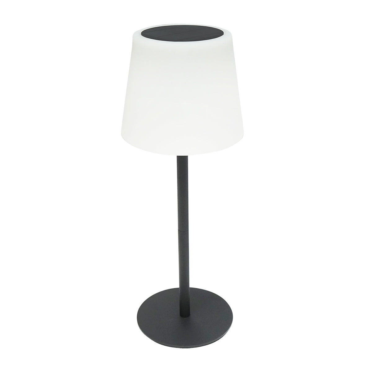 Solar LED asztali lámpa 2W, napelem 0,7W, akkumulátor 3,7V 1200mAh, USB 5V 1A, fekete Breckner Germany