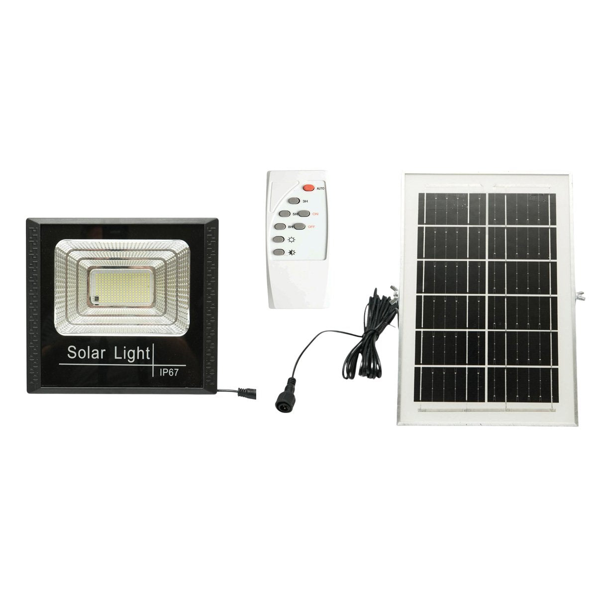 LED reflektor 60 W, 6500 K, 6 W-os napelemmel, 5000 mAh akkumulátorral és távirányítóval, IP67, Breckner Germany