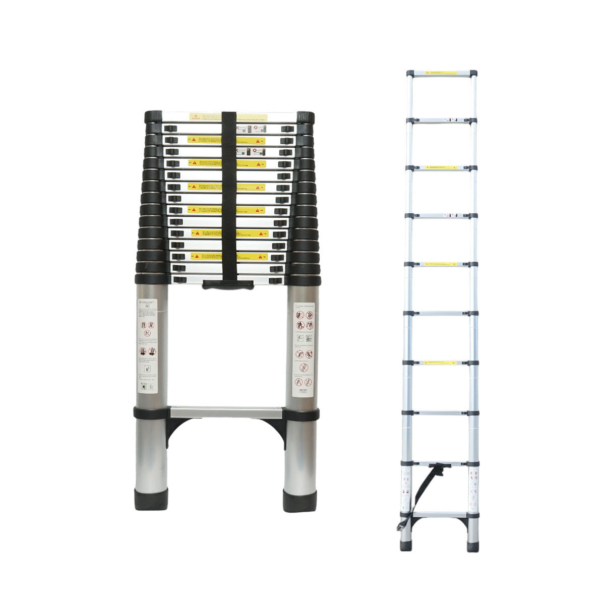 Breckner Germany teleszkópos alumínium létra 6.2m, 16 csúszásmentes fokozat, maximális terhelés 150kg