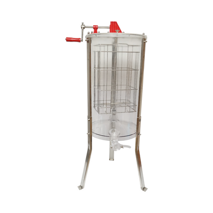 Kézi méhészeti centrifuga, pörgetőgép, átlátszó mézkiemelő 2 kerettel