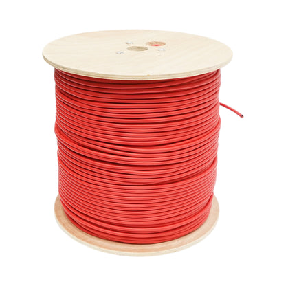 Tűzjelzési kábel 1x2x0.75mm, árnyékolt, LSZH halogénmentes piros 500m/tekercs