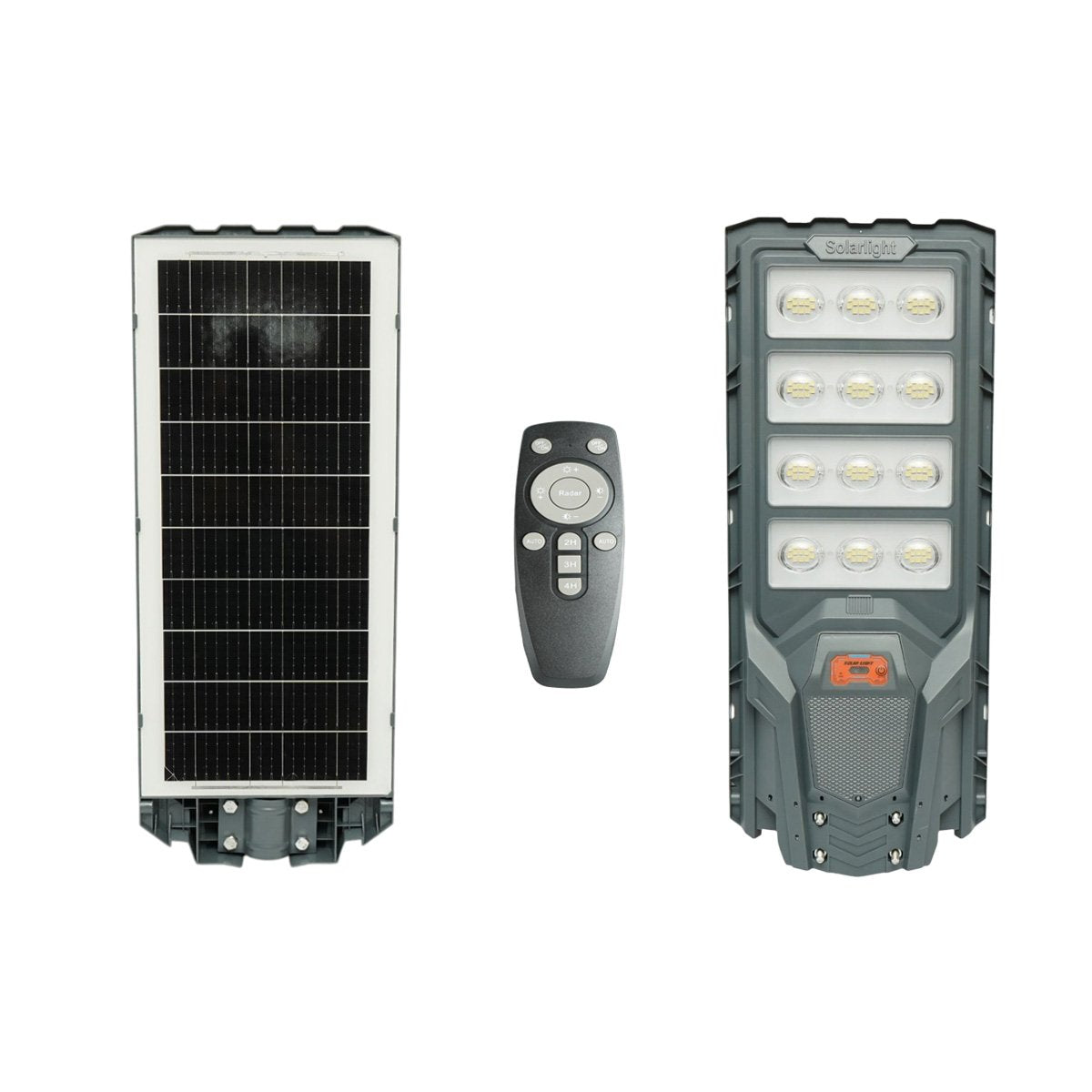 Napelemes LED közvilágítási lámpa 500W 25W-os napelem panellel, 20000mAh akkumulátor, mozgásérzékelő, távirányító, oszlopra szerelhető IP65 Breckner Germany