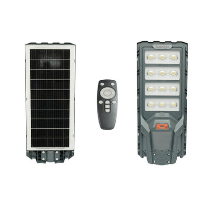 Napelemes LED közvilágítási lámpa 500W 25W-os napelem panellel, 20000mAh akkumulátor, mozgásérzékelő, távirányító, oszlopra szerelhető IP65 Breckner Germany