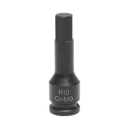 Ütőcsavarkulcs, hatlapú H10, 60 mm, négyzetes 3/8 Cr-Mo