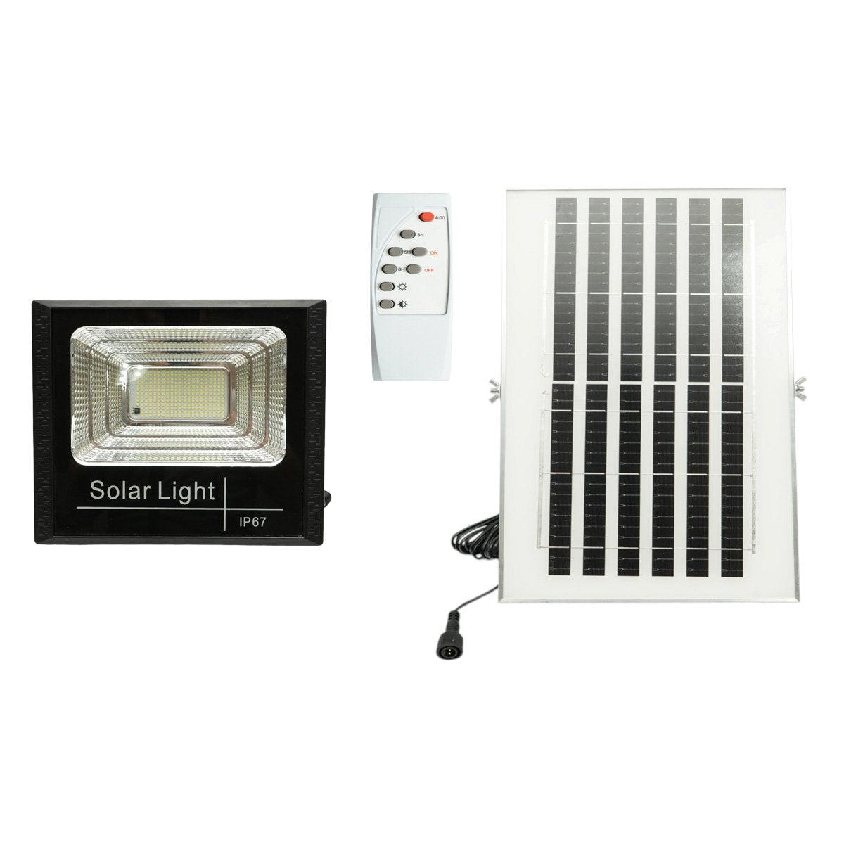 LED reflektor 100 W, 6500 K, 8 W-os napelemmel, 6000 mAh akkumulátorral és távirányítóval, IP67, Breckner Germany