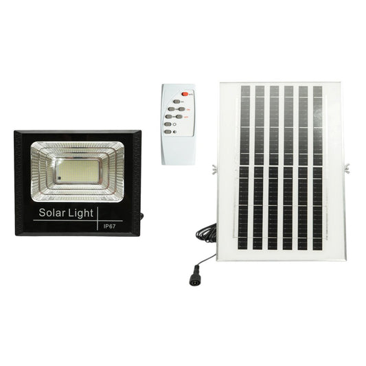LED reflektor 100 W, 6500 K, 8 W-os napelemmel, 6000 mAh akkumulátorral és távirányítóval, IP67, Breckner Germany
