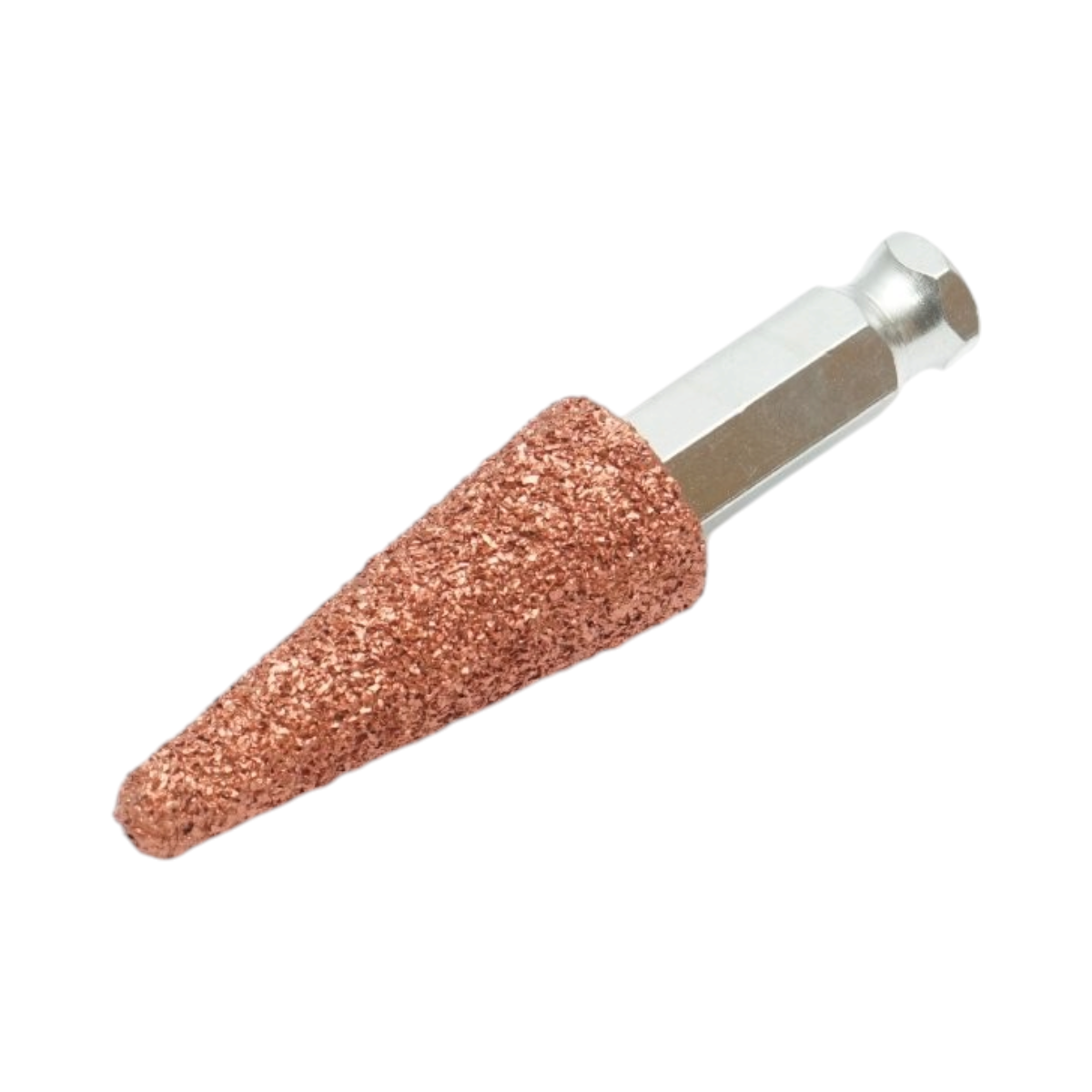 Csiszolókő polírozó abrazív kúpos 19x50mm, szemcseméret K36, hatszögletű szár 3/8 inch