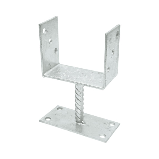 Rögzített alap 121x60x102mm, vastagsága 5mm, horganyzott acélból készült