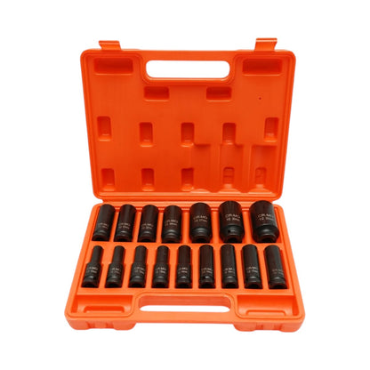 Breckner Germany hosszú ütőkulcs készlet, Ütődugókulcs készlet 10-32mm, 1/2 inch négyzet Cr-Mo 16 darab