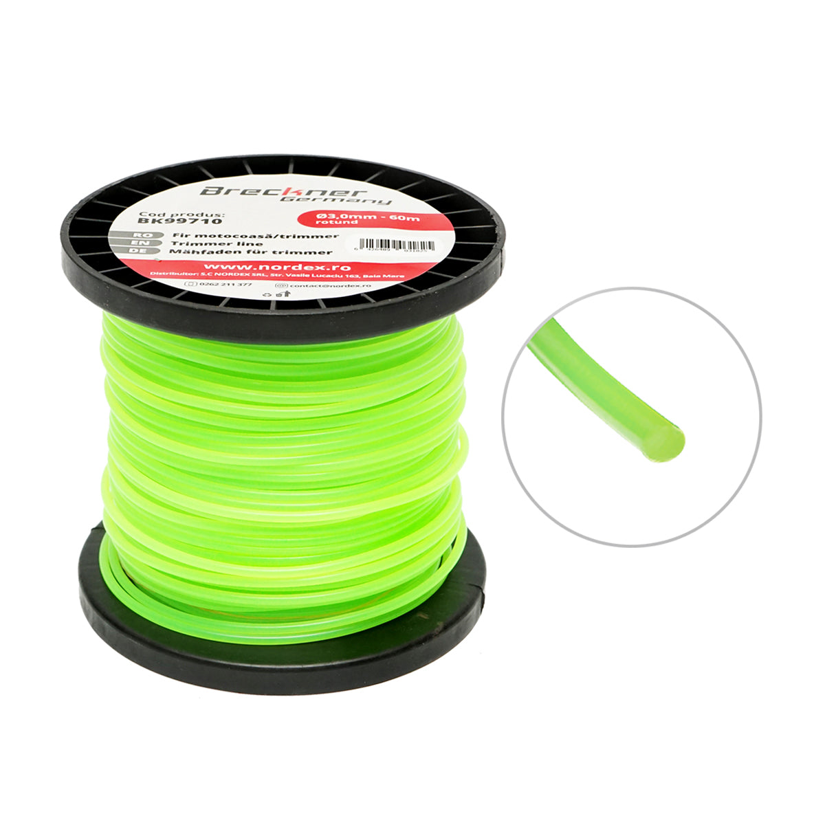 Fűkasza damil, kerek 3 mm x 60 m Breckner Germany