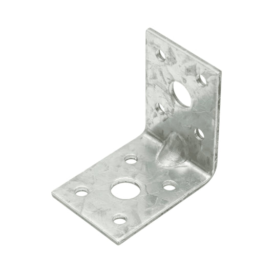 Összekötő bilincs betéttel 50x50x35mm, vastagság 2.5mm, horganyzott acél