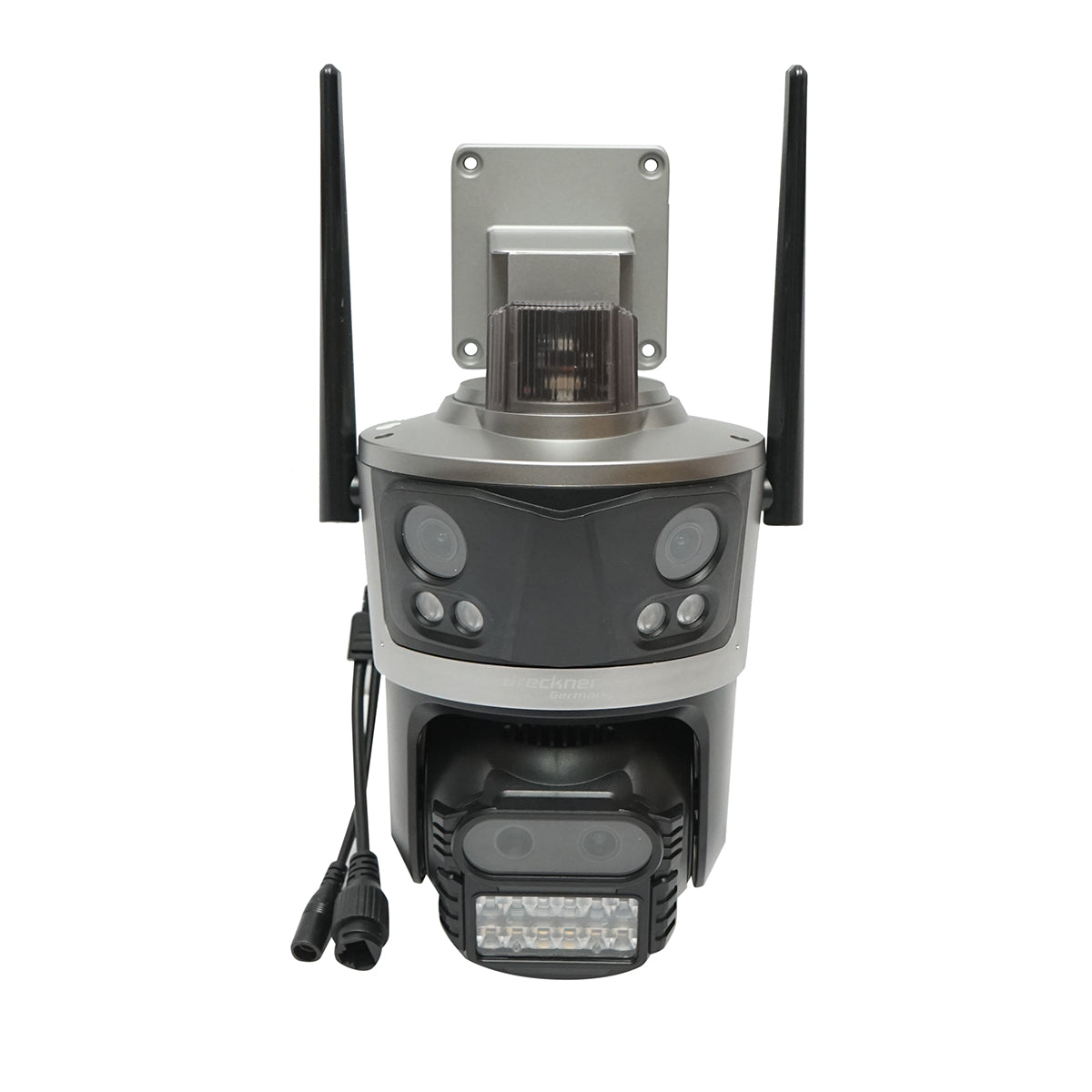 Felügyeleti kamera 4 objektív, 3 objektív 12 MP, 2 CPU kettős vezérlés, P2P WIFI 2.4G, PTZ mozgásérzékelővel, riasztás, éjjellátó, AI emberérzékelés és iCSee alkalmazás.
