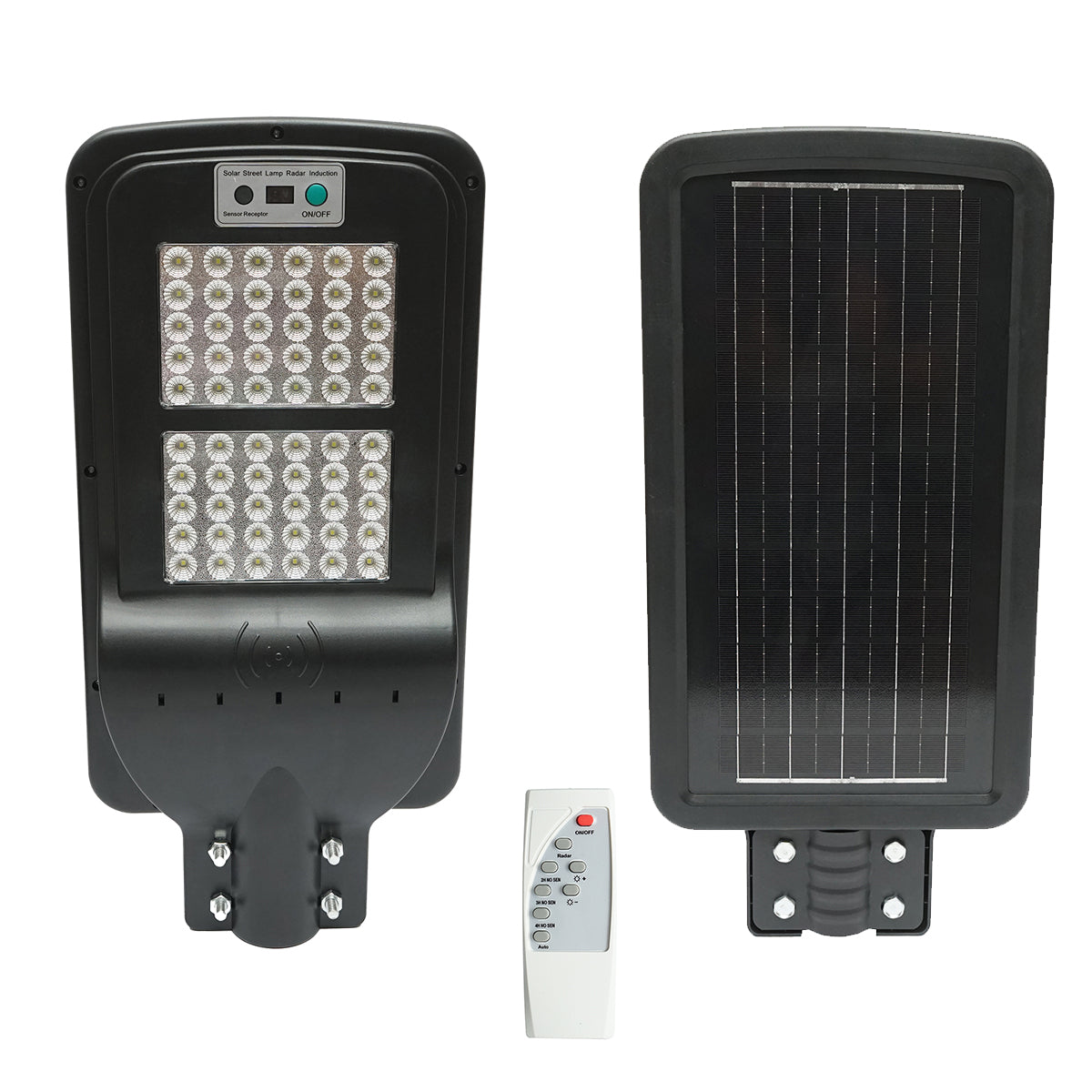 Napelemes LED utcai lámpa 60W, 6500K napelemmel, mozgásérzékelővel és IP65 oszlopra szerelhető Breckner Germany