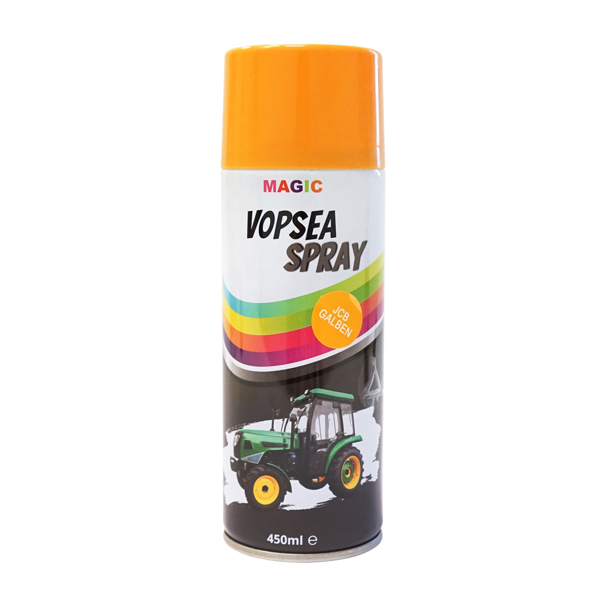 Professzionális JCB sárga gyorsan száradó autófesték spray 450ml MAGIC