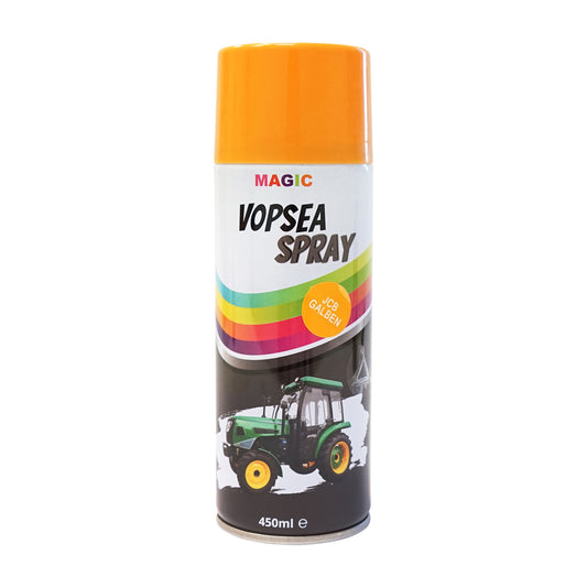 Professzionális JCB sárga gyorsan száradó autófesték spray 450ml MAGIC