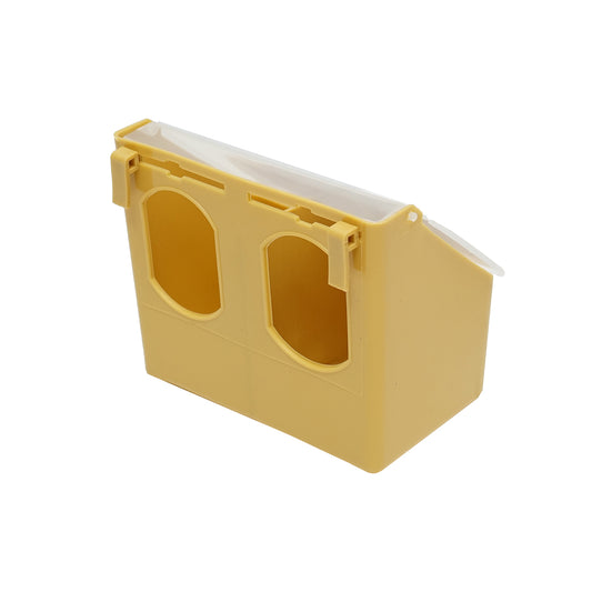 Összecsukható műanyag galambetető, 2 rekeszes 16x9x14cm