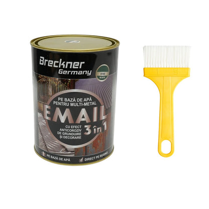 Rozsdagátló email festék 3 az 1-ben zöld 6016 fémhez 2kg, közvetlenül a rozsdára, vízalapú Breckner Germany