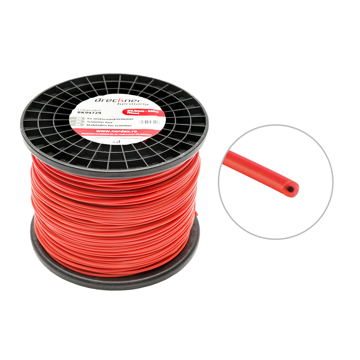 Fűkasza damil, kerek 3,0 mm x 240 m Breckner Germany
