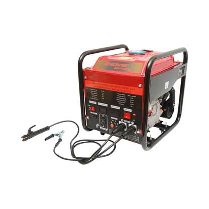 Hegesztőgép 160A elektromos generátorral 5KW/220V, 13 LE benzinmotorral, kézi indítással Breckner Germany