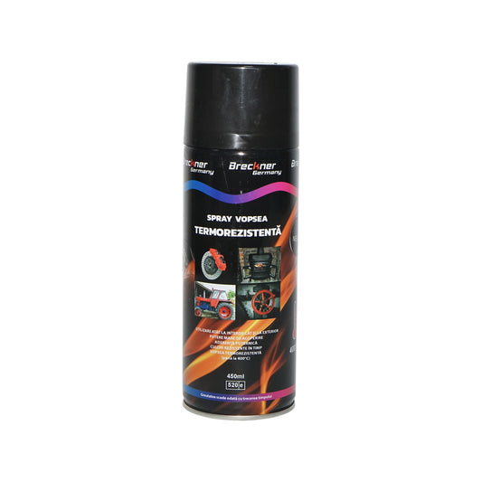 Acry akril festékszóró spray 400 fokig hőálló fekete 450ml Breckner Germany
