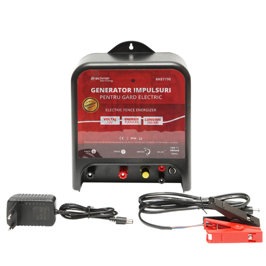 Impulzusgenerátor készülék DC 12/220V, 9 Joule, 160km elektromos kerítéshez Breckner Germany