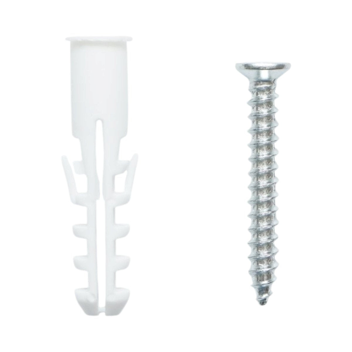 Univerzális műanyag dübel, tipli szett fehér 10x50mm csavarral 6x45mm 50 db/szett