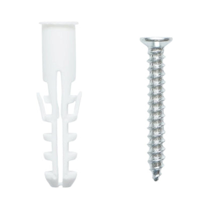 Univerzális műanyag dübel, tipli szett fehér 10x50mm csavarral 6x45mm 50 db/szett