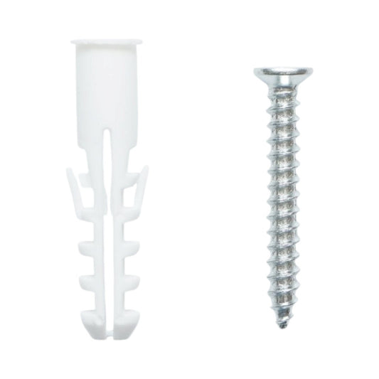 Univerzális műanyag dübel, tipli szett fehér 10x50mm csavarral 6x45mm 50 db/szett