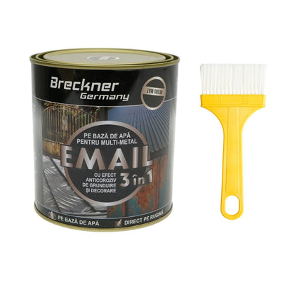 Breckner Germany 3 az 1-ben rozsdagátló email festék matt fekete fémhez 750g, közvetlenül a rozsdára, vízalapú