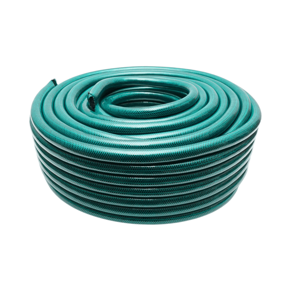 Zöld PVC kerti tömlő, slag, 3/4 hüvelyk (19mm), PN4 rúd fonott textilbetéttel 50m/tekercs