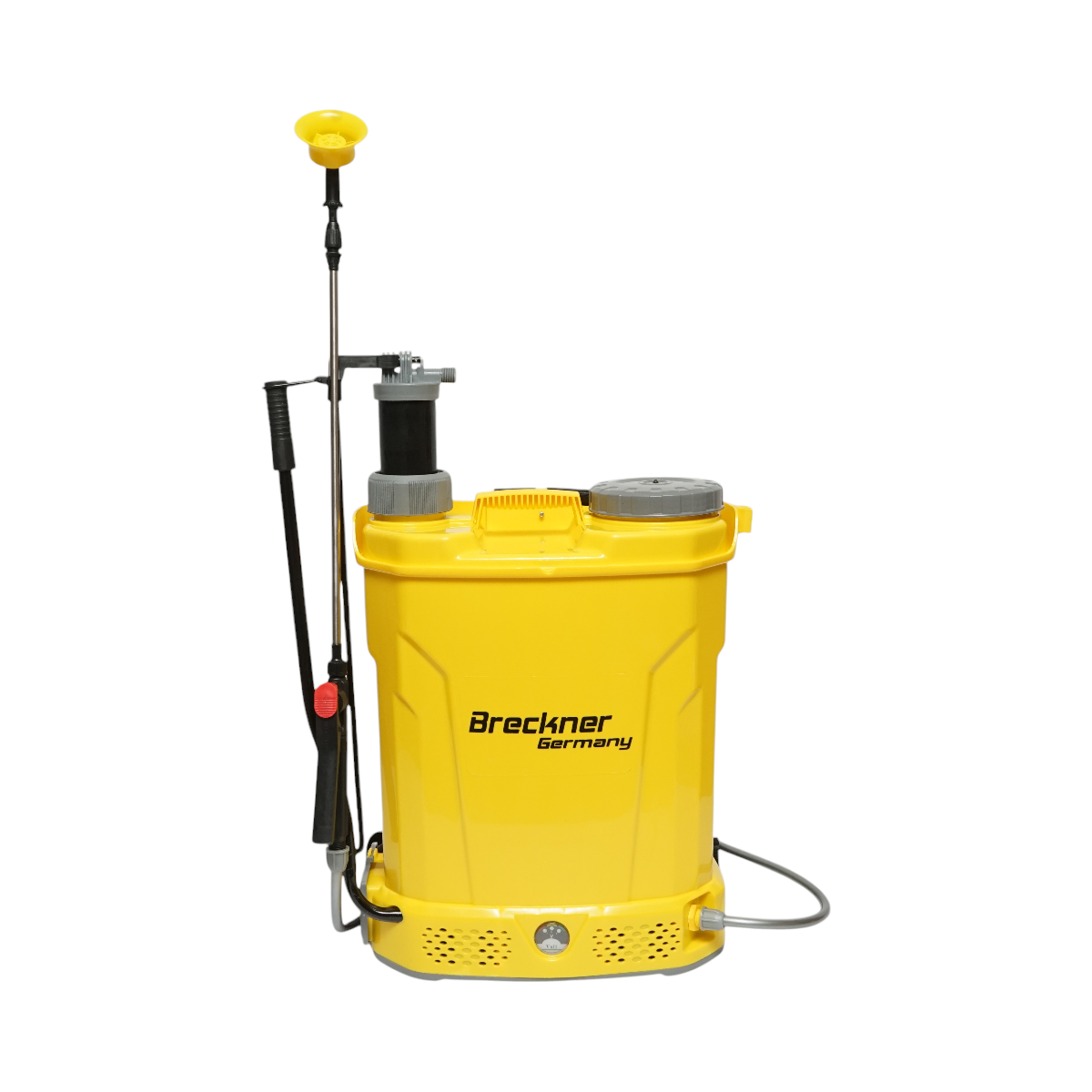 Háti permetező, 2 az 1-ben kézi és elektromos, Vermorel permetező, 18 literes tartály, 12V 8Ah akkumulátor, 3,1 l/perc áramlási sebesség Breckner Germany