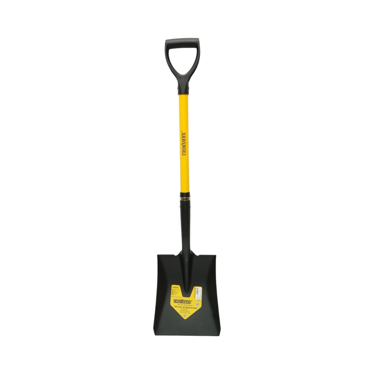 Crownman egyenes acél lapát 235x275x1020mm, üvegszál nyél D fogantyúval