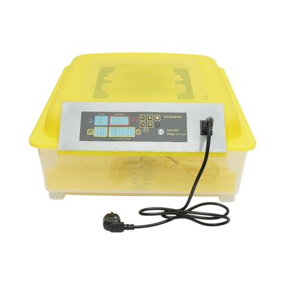 Automatikus keltető 48 tojás 80W, 12V-220V, automatikus forgatással, hőmérséklet-szabályozással, páratartalom szabályozással, digitális kijelzővel.