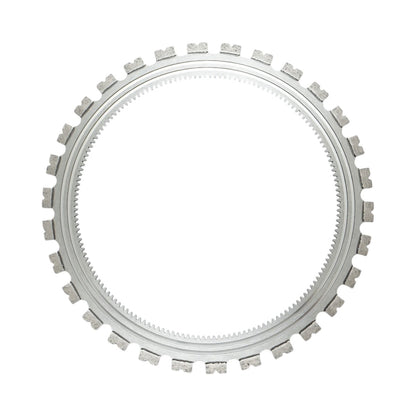 Disc inelar diamantat segmentat 410mm, 30 dinti, caneluri interioare antrenare pentru masina de taiat beton Breckner Germany