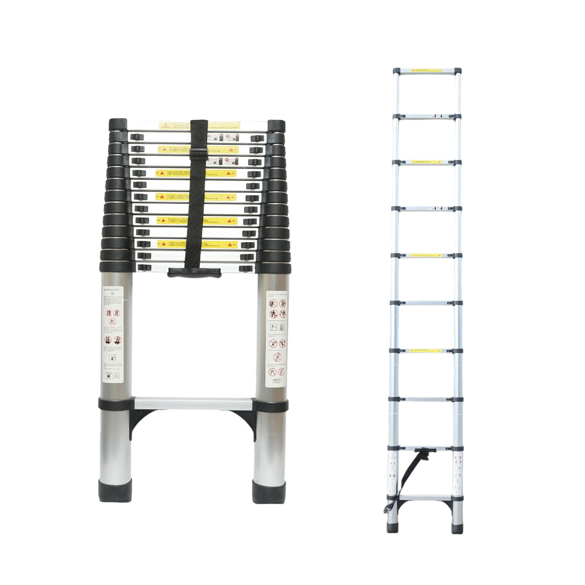 Breckner Germany teleszkópos alumínium létra 5.1m, 14 csúszásmentes fokozat, maximális terhelés 150kg