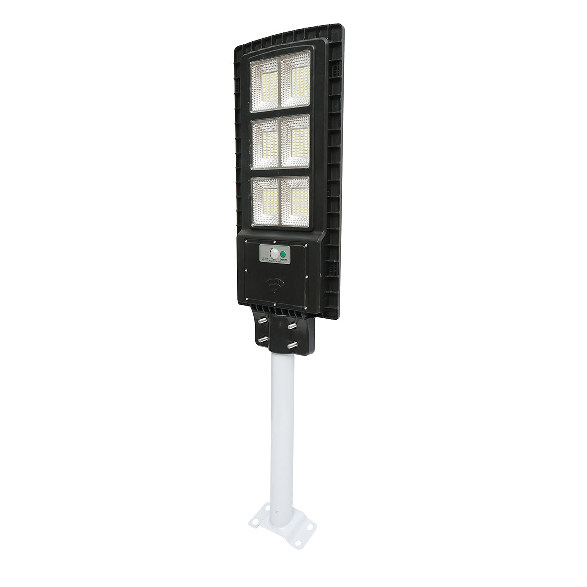 Napelemes LED utcai lámpa 150W 6500K 12W-os napelemmel, 15000mAh akkumulátorral, IP65 oszlopra szerelhető Breckner Germany