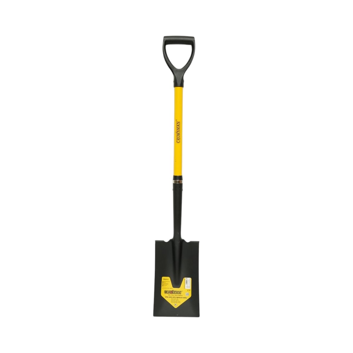 Crownman egyenes acél lapát 175x285x1020mm, üvegszál nyél D fogantyúval