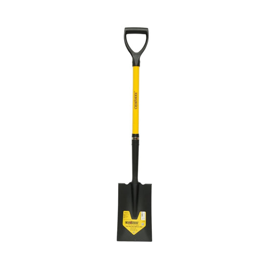 Crownman egyenes acél lapát 175x285x1020mm, üvegszál nyél D fogantyúval
