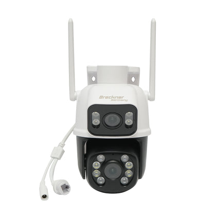 P2P intelligens megfigyelő kamera, WIFI, 6MP 1080P kültéri, kettős lencse, PTZ mozgásérzékelő, 360 fokos forgatás, ICSee applikáció