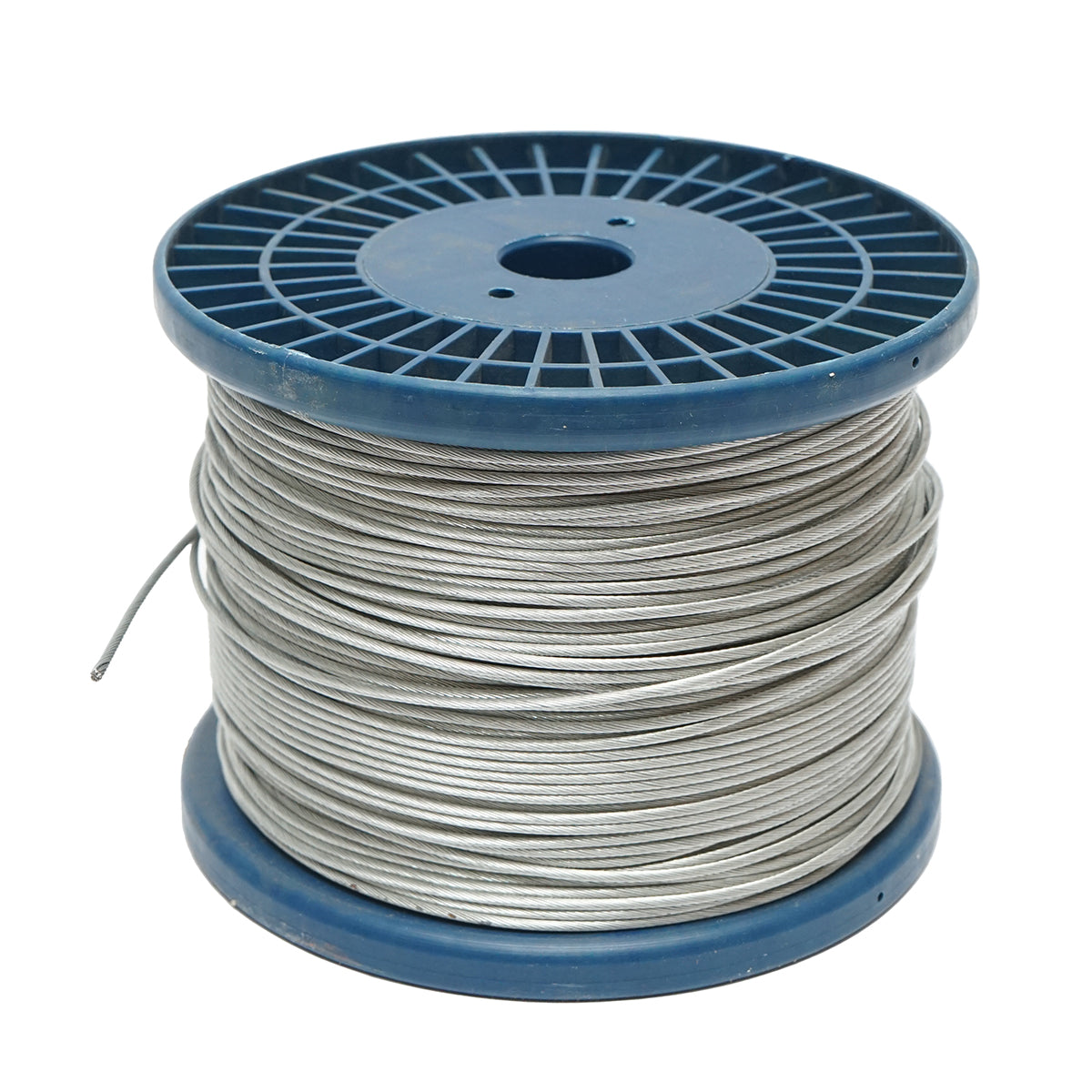 Horganyzott acélkábel 2mm, 1x19 szál, maximális terhelés 80Kg, súly 4.8Kg, 250m/tekercs