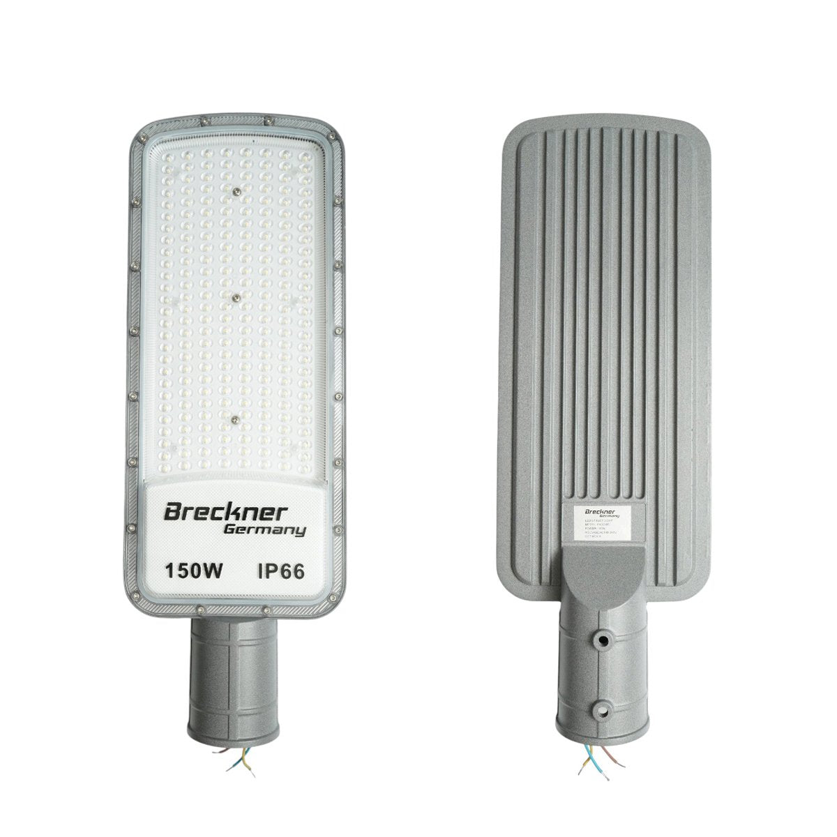LED közúti világítólámpa 150W, 100-265V, 6500K, 16500lm oszlopra szerelhető 485x170x25mm IP66 Breckner Germany