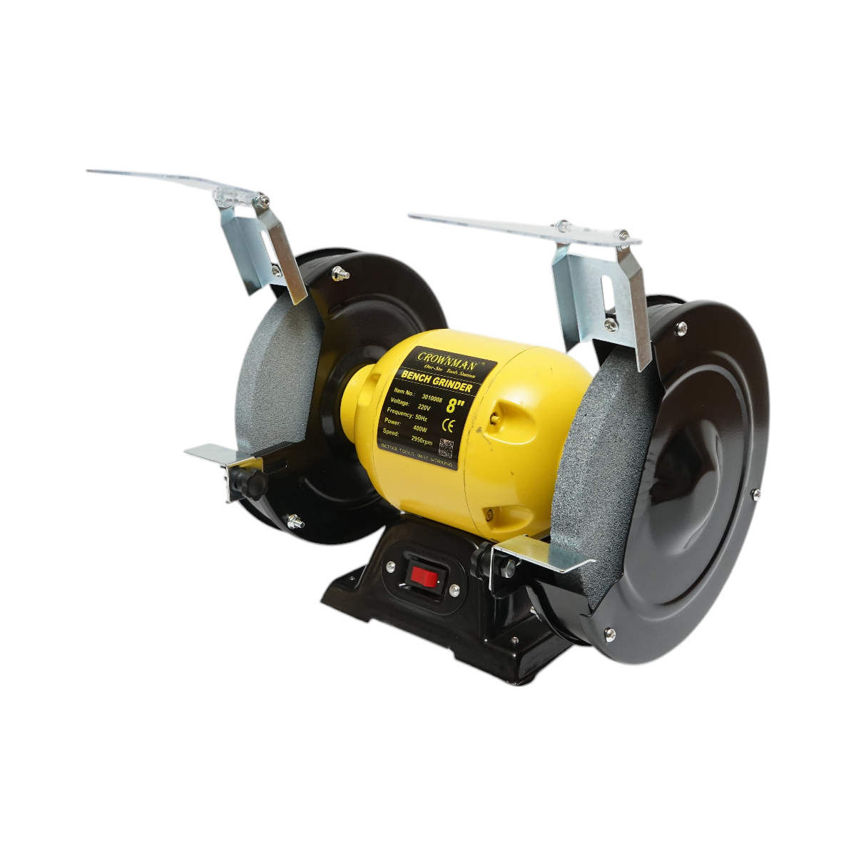 Padcsiszoló 400W, 220V, 200x20x16mm csiszolókorong, 2950rpm Crownman