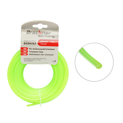 Fűkasza damil, kerek 4mm x 15m Breckner Germany